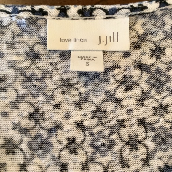 J Jill Love Linen Pullover V-neck Top Size Small - Picture 9 of 10